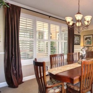 100% Dupioni Silk Curtains, 108" x 48",  4 panels